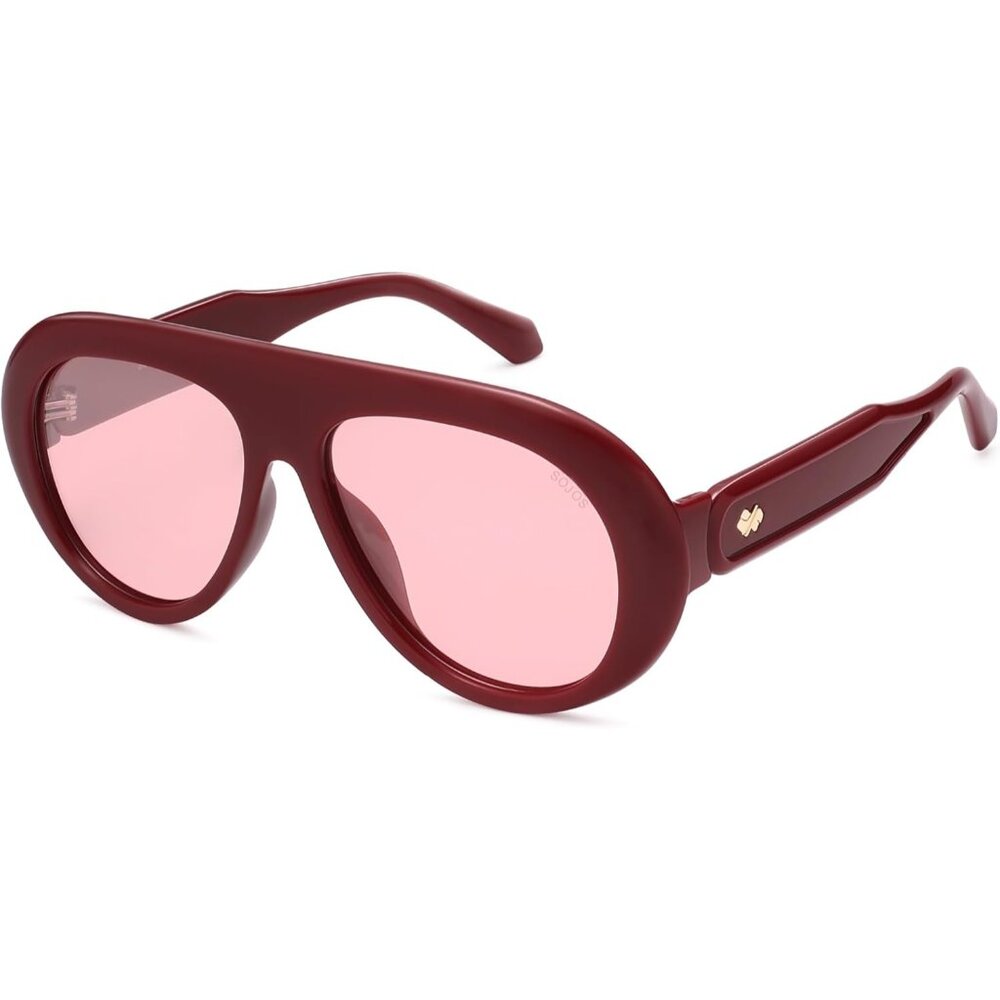 Women's Ancora Red/Light Red Men Retro Vintage 70s Style UV Protection